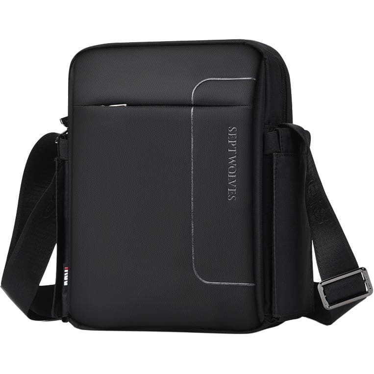 Мини-сумка SEPTWOLVES Oxford Crossbody Bag Сумка через плечо Большая мужская черная - изображение 2