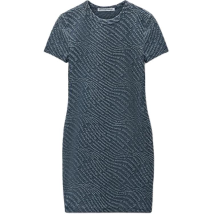 Платье Alexander Wang Короткое платье с короткими рукавами женское серое - изображение 1