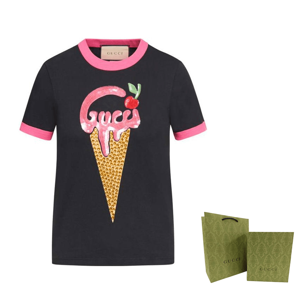 Футболка Gucci SS23 T-Shirt Black - изображение 7