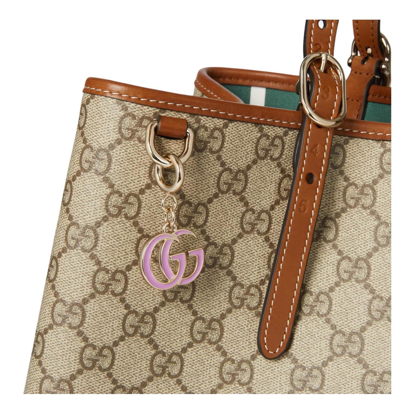Сумка GUCCI Золотой металл Компонент Брелок для сумки Женский Розовый - изображение 4