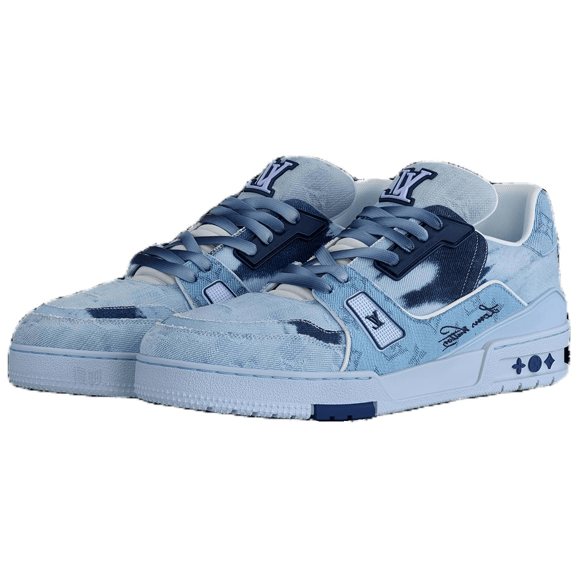 Кроссовки Louis Vuitton Trainer Denim Blue - изображение 3