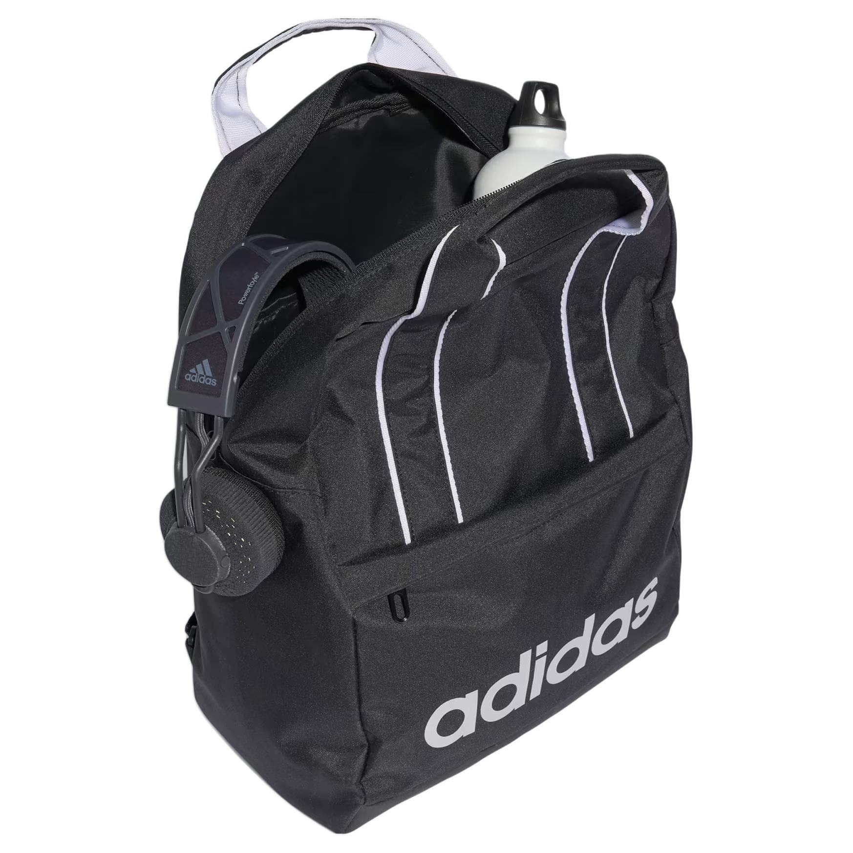 Рюкзак Adidas Essentials Переработанный полиэстер Рюкзак Стандартный (Standard) Женский Черный и Серебряный Металл - изображение 3