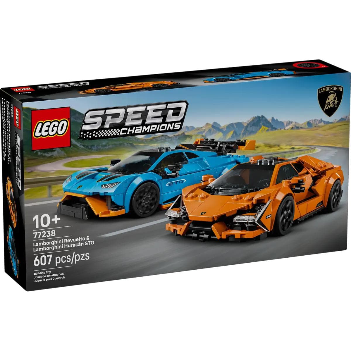 Конструктор LEGO Super Racer Lamborghini Revuelto и Huracán STO Сборный конструктор 607 шт. 77238 - изображение 3