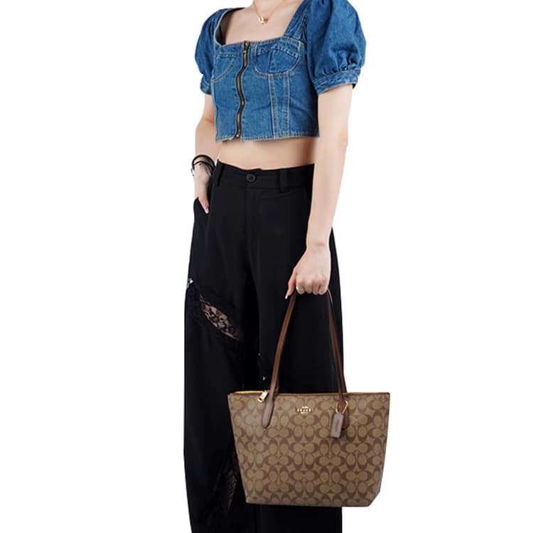 Мини-сумка COACH Zip Top Tote 30 - изображение 6