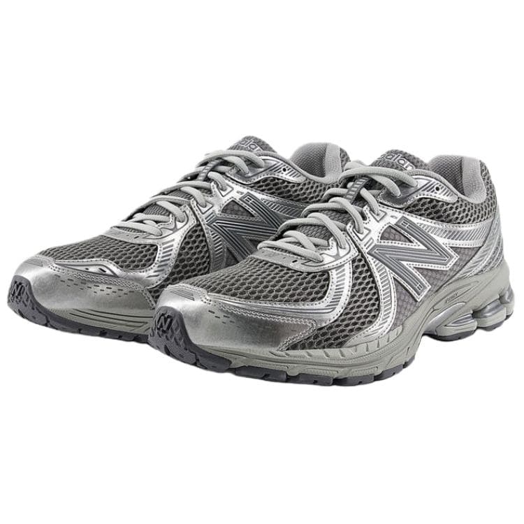 Кроссовки New Balance 860 Износостойкий Дышащий Низкий Верх Повседневная Обувь Унисекс Серый Серебряный - изображение 3