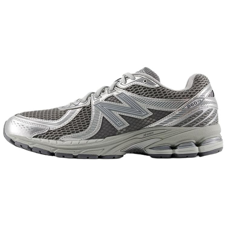 Кроссовки New Balance 860 Износостойкий Дышащий Низкий Верх Повседневная Обувь Унисекс Серый Серебряный - изображение 1