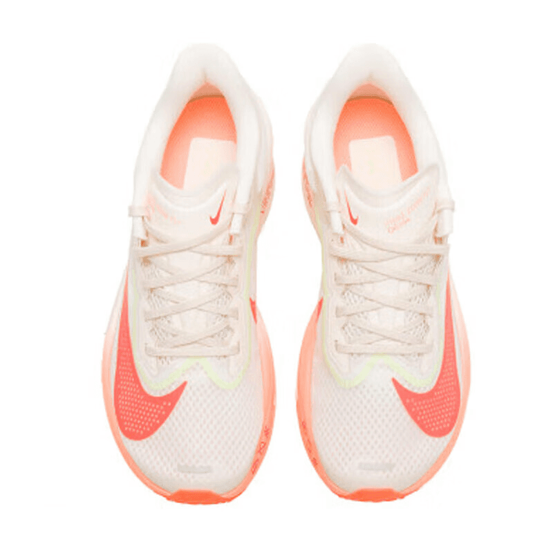 Кроссовки для бега Nike Zoom Fly 6 Дышащие Низкие Кроссовки ZoomX для Марафона и Тренировок Беговые Кроссовки Женские Белые Оранжевые - изображение 3