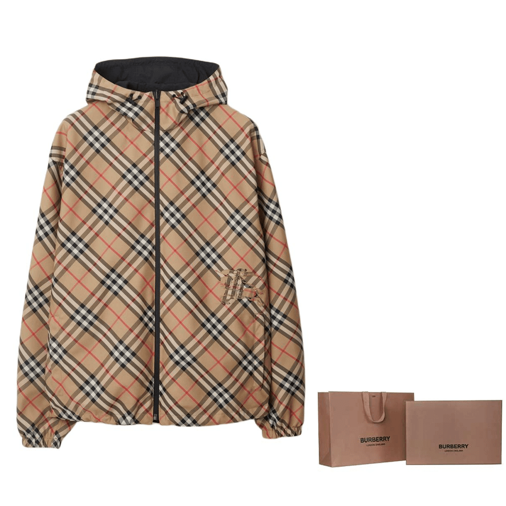 Куртка Burberry Equestrian Logo Check Hooded Jacket - изображение 10