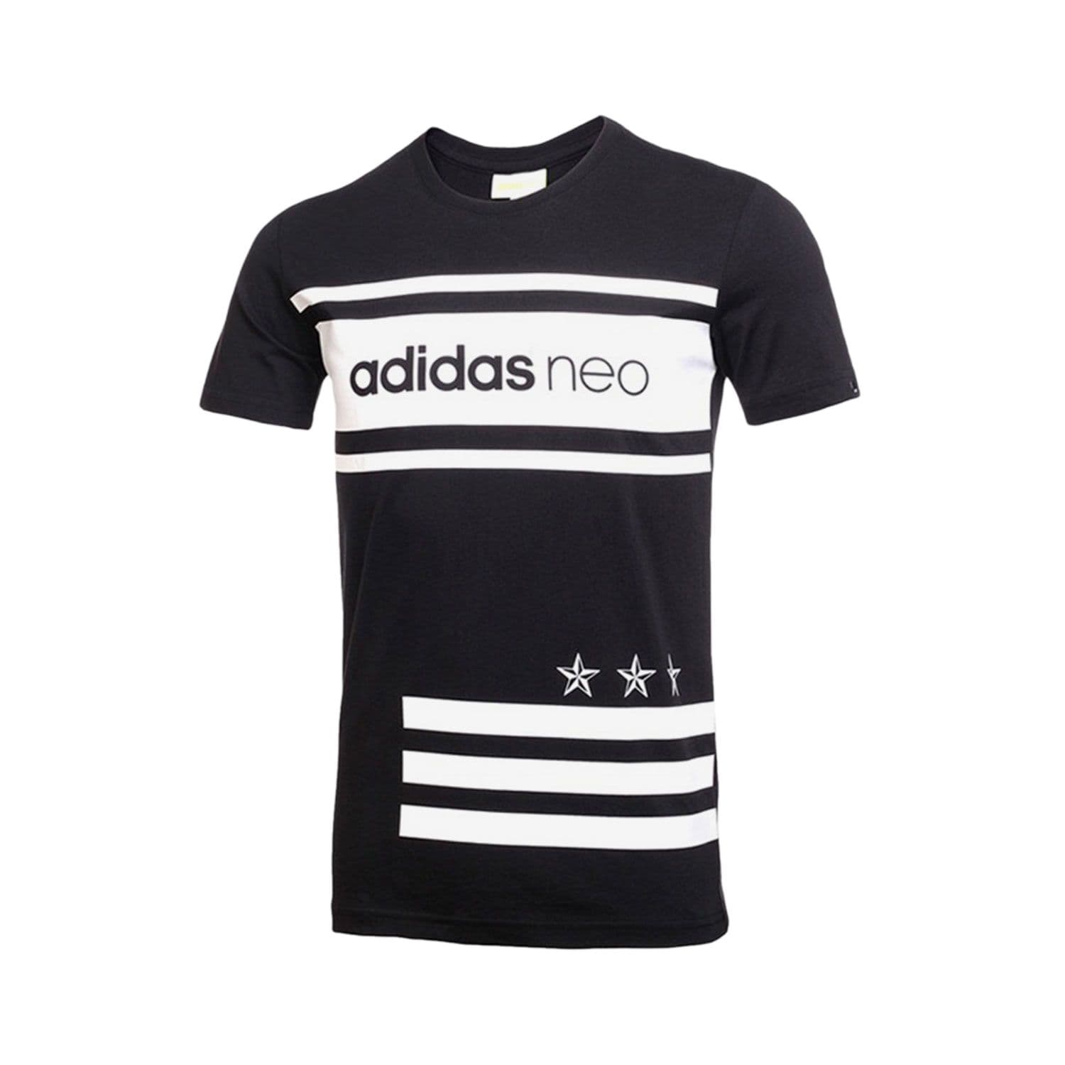 Футболка ADIDAS NEO Мужские Черные T-рубашки - изображение 1