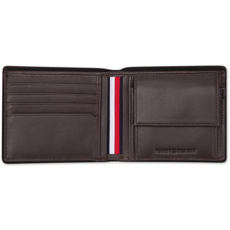 Кошелек Tommy Hilfiger Кошелек из коровьей кожи Мужской Черный Коричневый - изображение 8