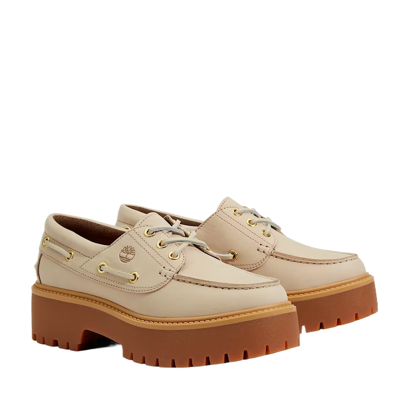 Timberland Stone Street Кожаные Топсайдеры Женские Бежевые - изображение 3