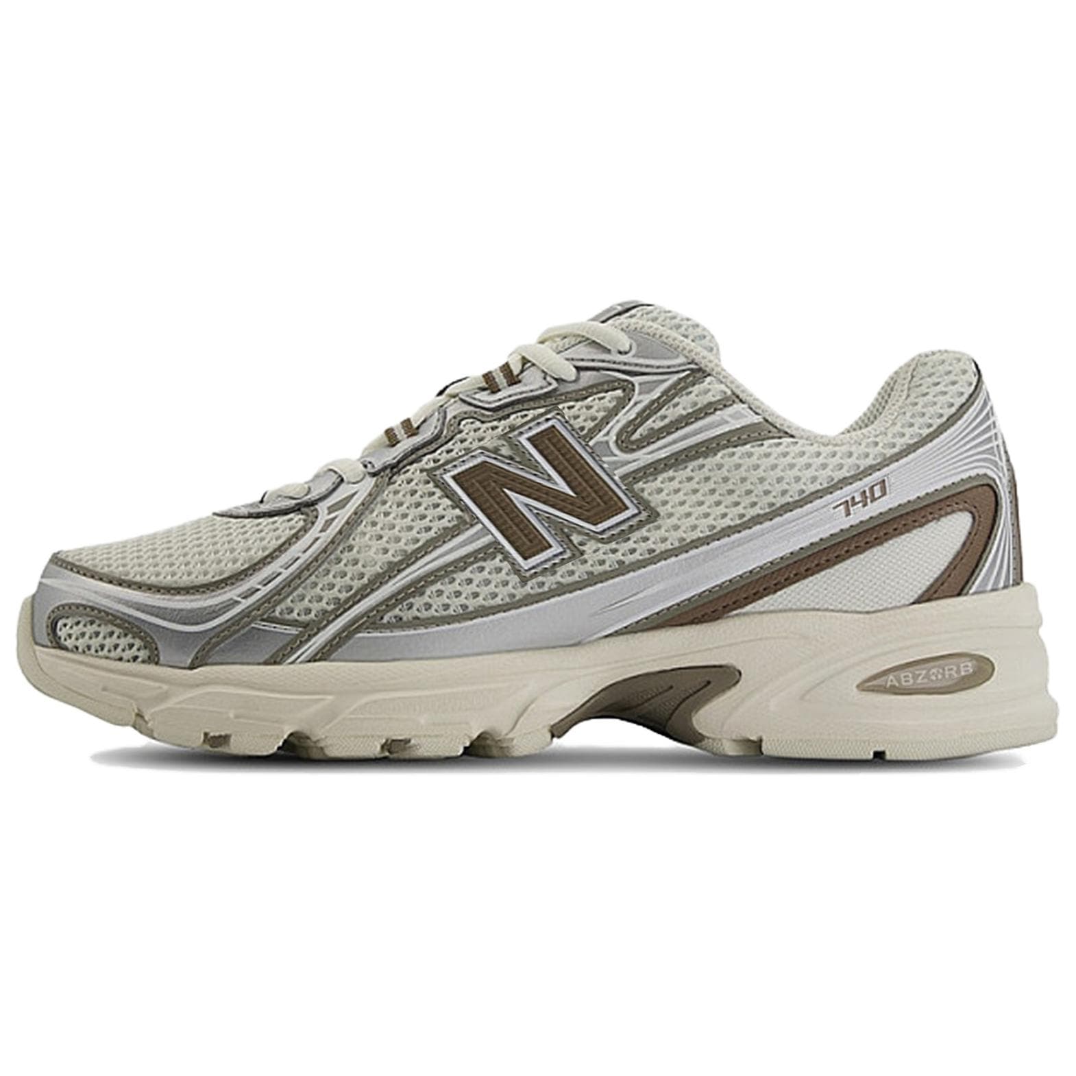 Кроссовки для бега New Balance NB 740 V2 Low Топ Беговые кроссовки Унисекс Бежевый Серебряный - изображение 1