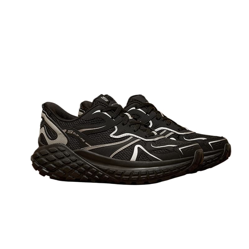 Кроссовки Skechers Monster Износостойкие Низкие Кеды Мужские Черные - изображение 3