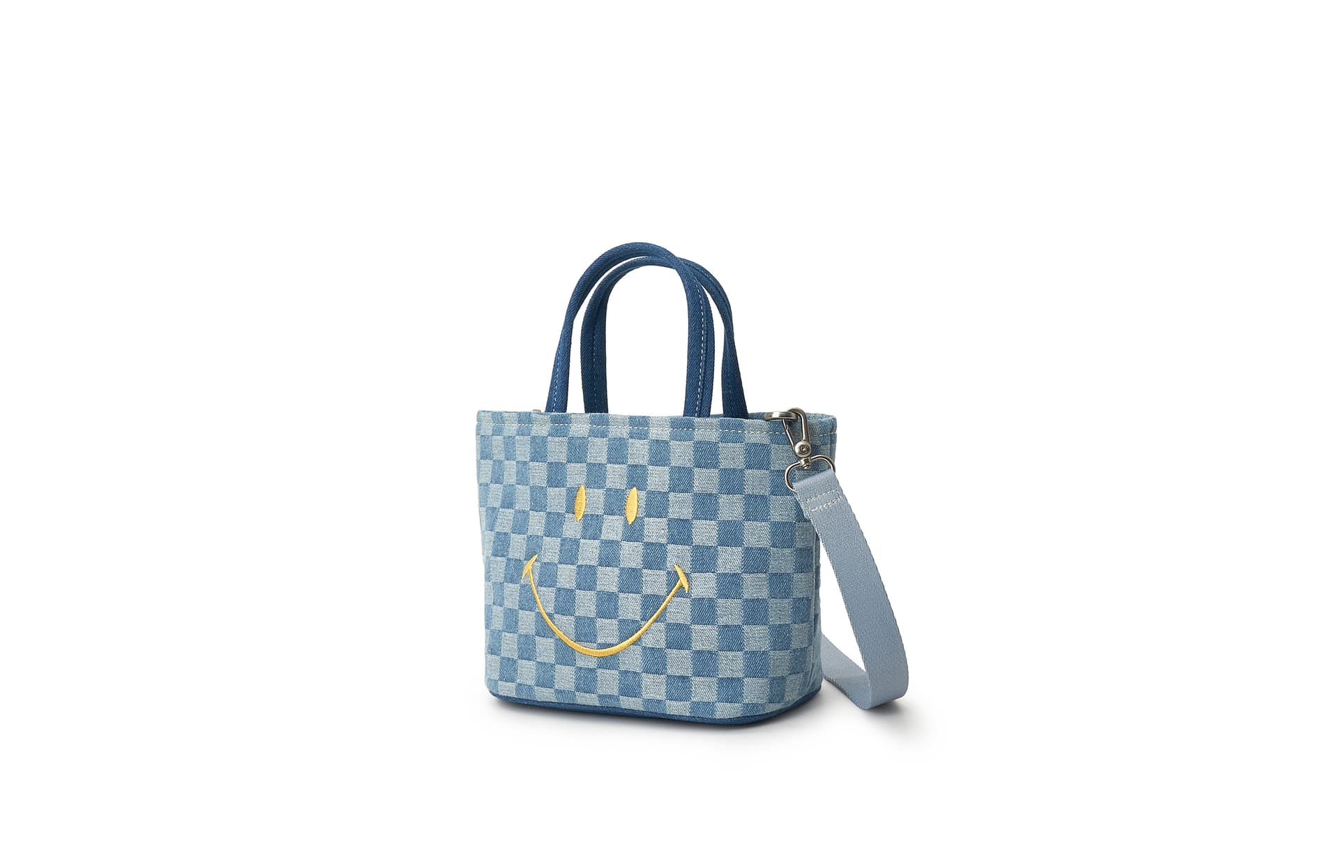 Сумка Lee x Smiley Checkered Tote Bag Blue - изображение 6