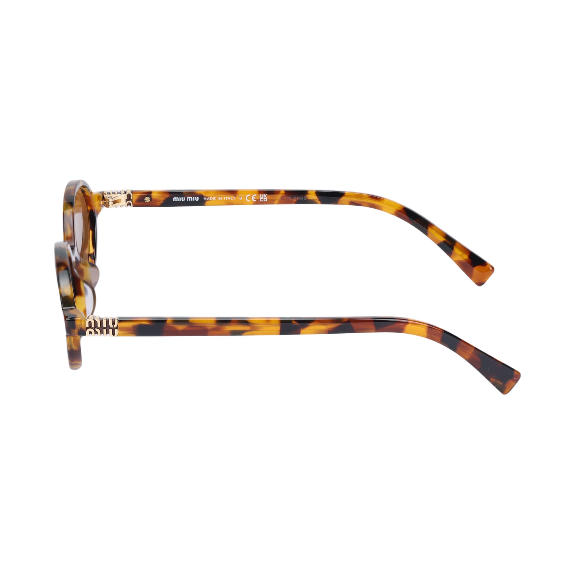 Солнцезащитные очки Miu Miu Oval Sunglasses Brown - изображение 3