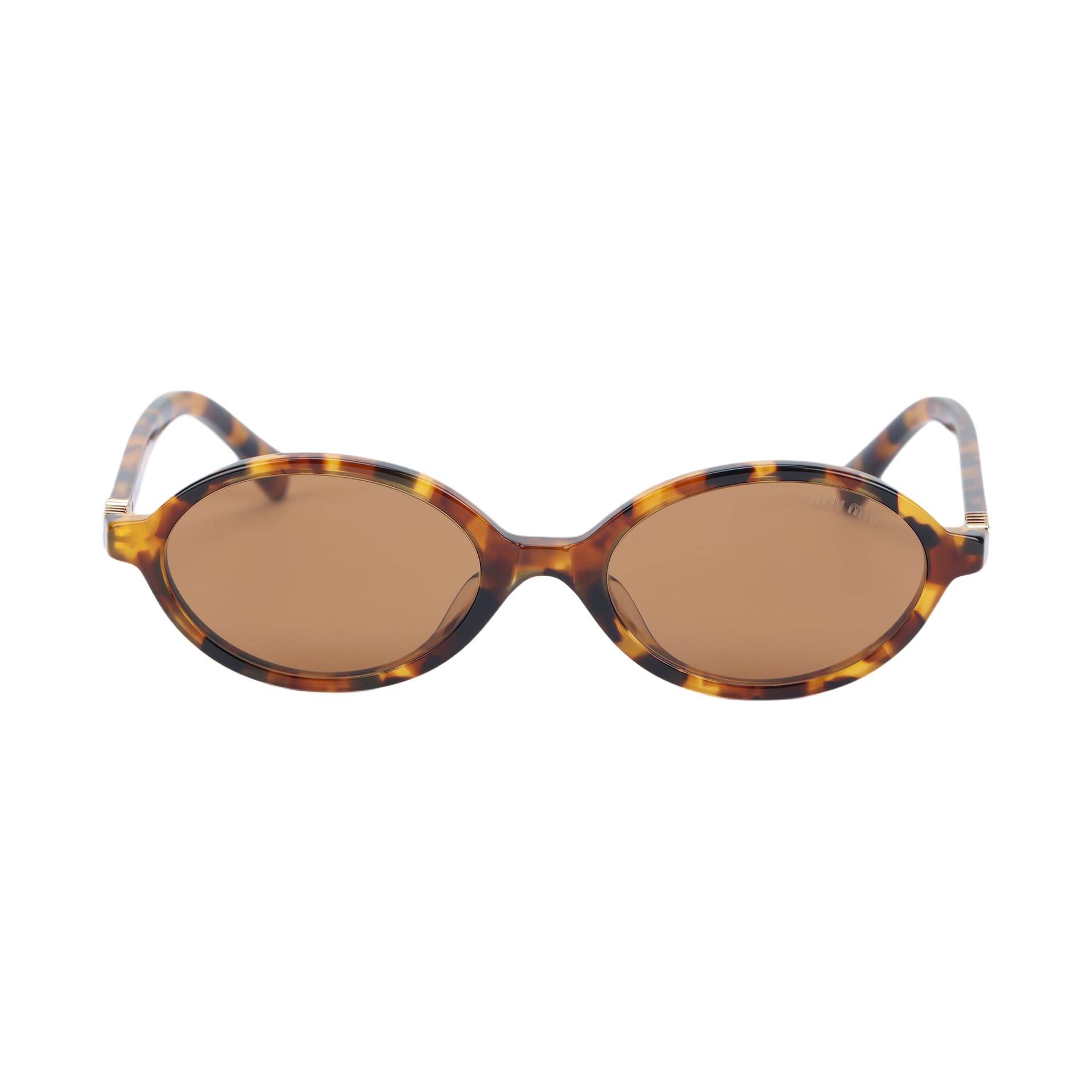 Солнцезащитные очки Miu Miu Oval Sunglasses Brown - изображение 2