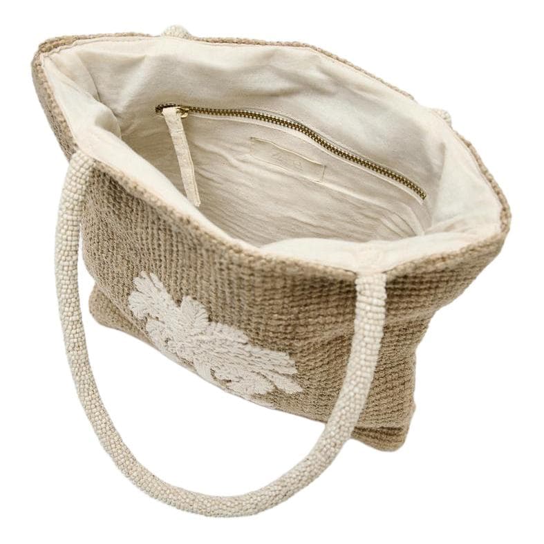 Мини-сумка ZARA Jute Tote Bag Light Beige - изображение 4