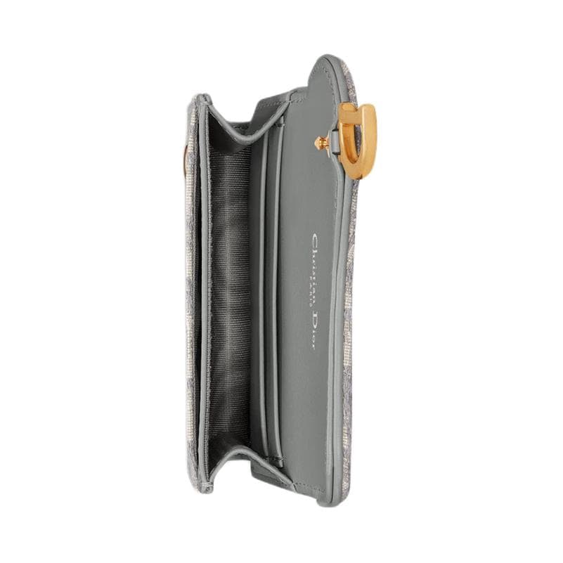 Портмоне Dior Saddle Oblique Card Holder Grey - изображение 4