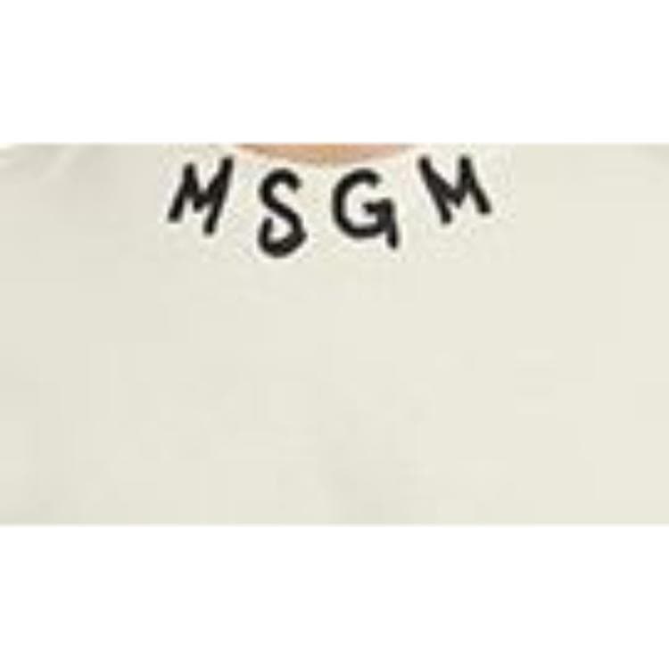 Футболка MSGM Экрю Мужская T-рубашка - изображение 5