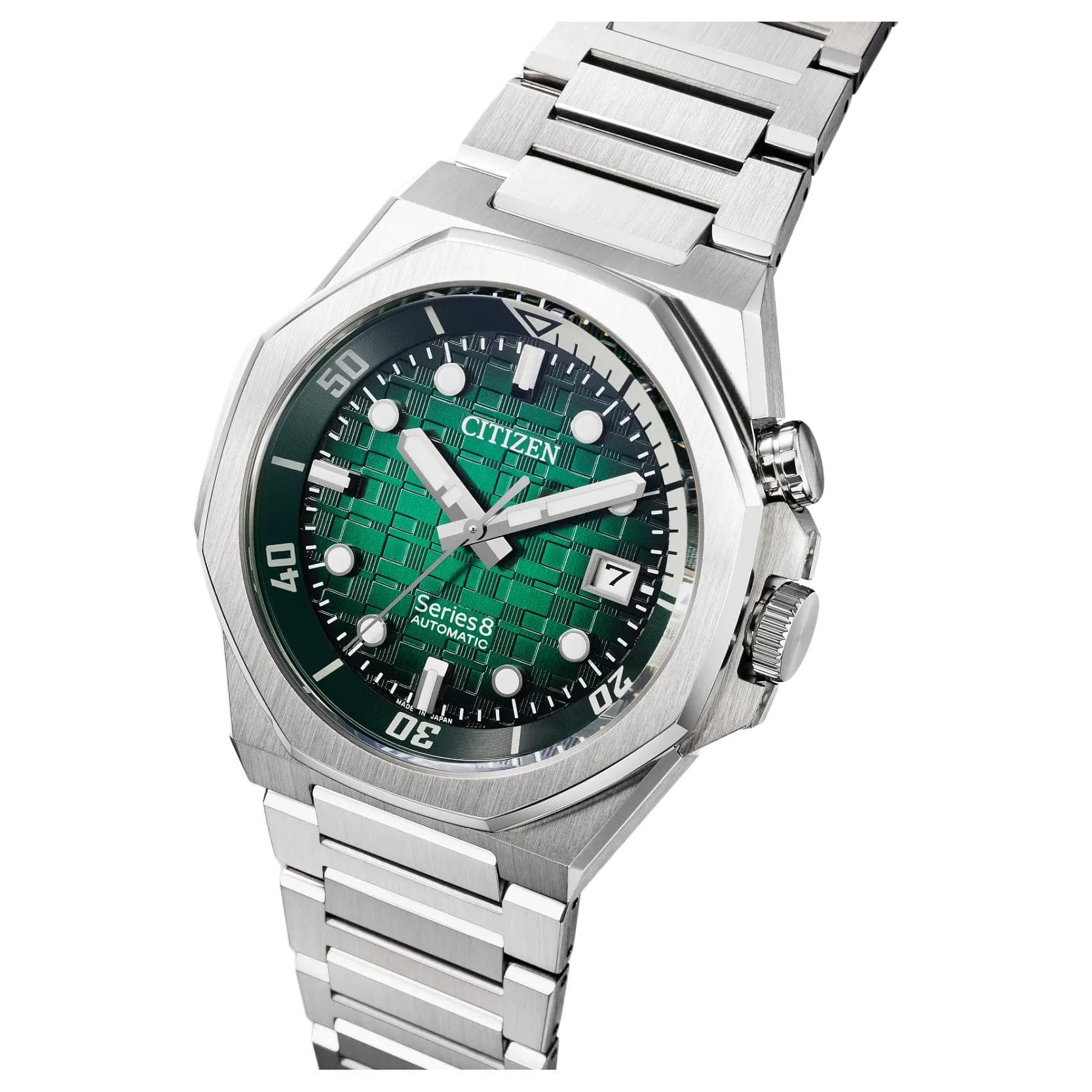 Часы CITIZEN Series8 200м Водонепроницаемый Автоматический Механический Механизм Нержавеющая Сталь Шнуровка Часы 42,6 мм - изображение 2