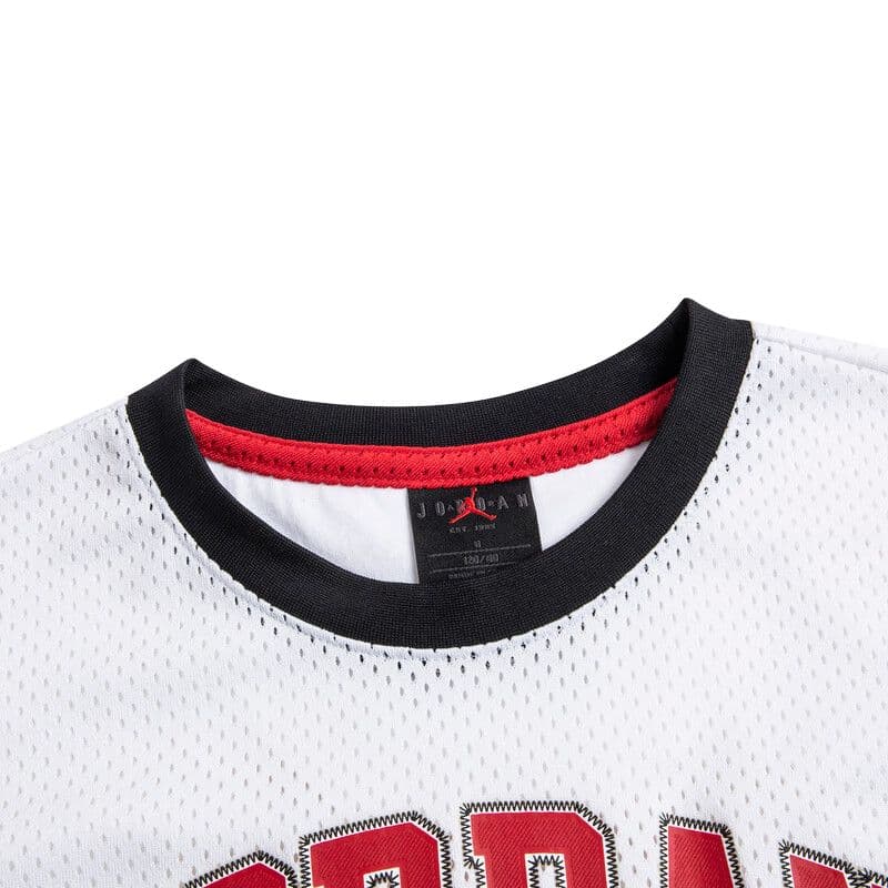 Футболка Jordan T-shirt с буквами и логотипом бренда Короткий рукав Чисто белый Дети в возрасте от 3 до 7 лет - изображение 3