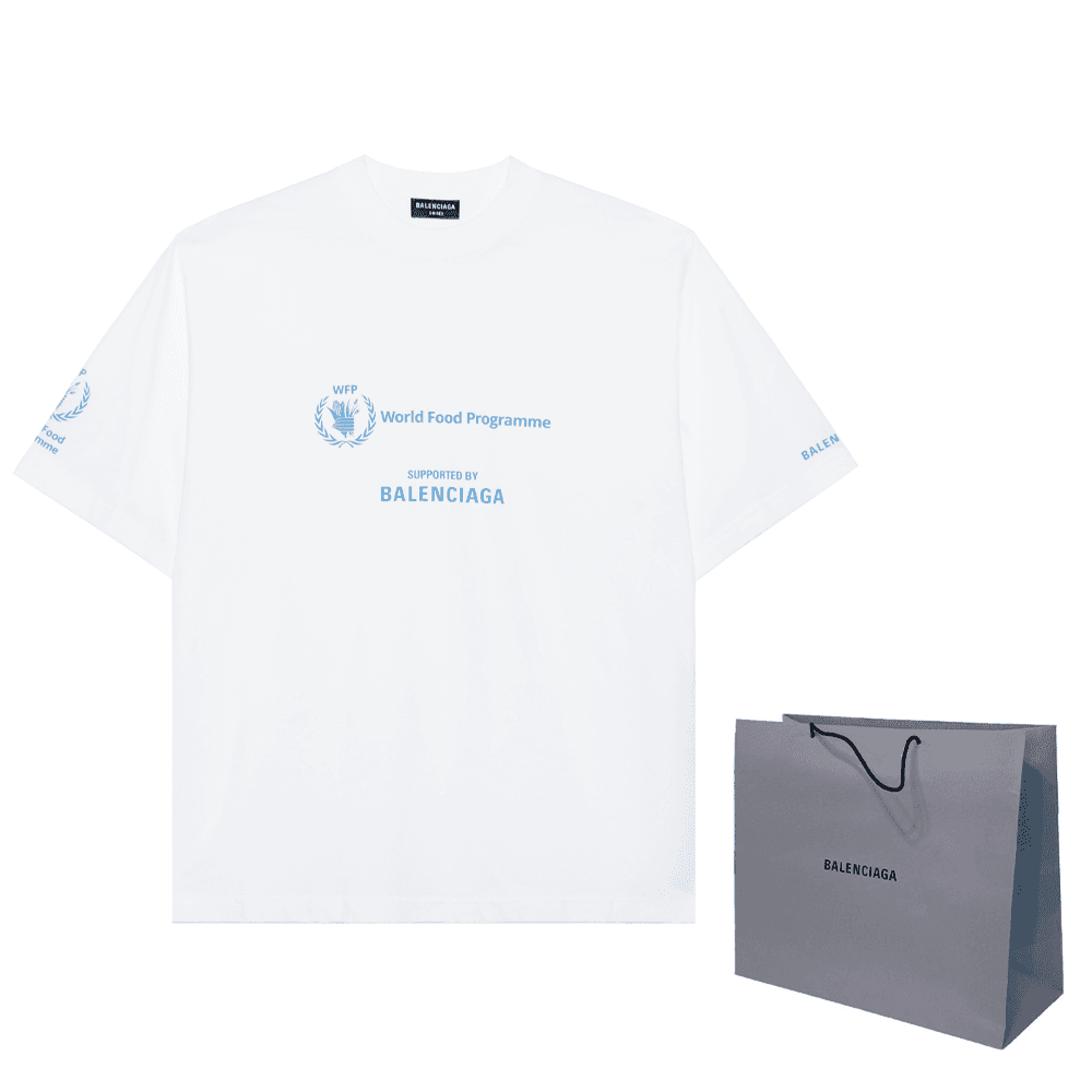 Футболка Balenciaga x WFP FW22 Logo T-Shirt White - изображение 7