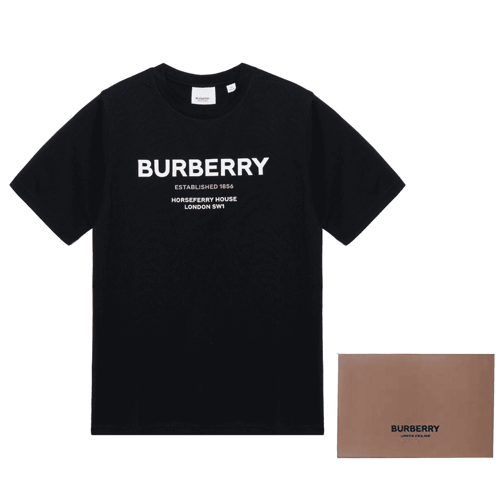 Футболка Burberry Logo T-Shirt Kids Black - изображение 7