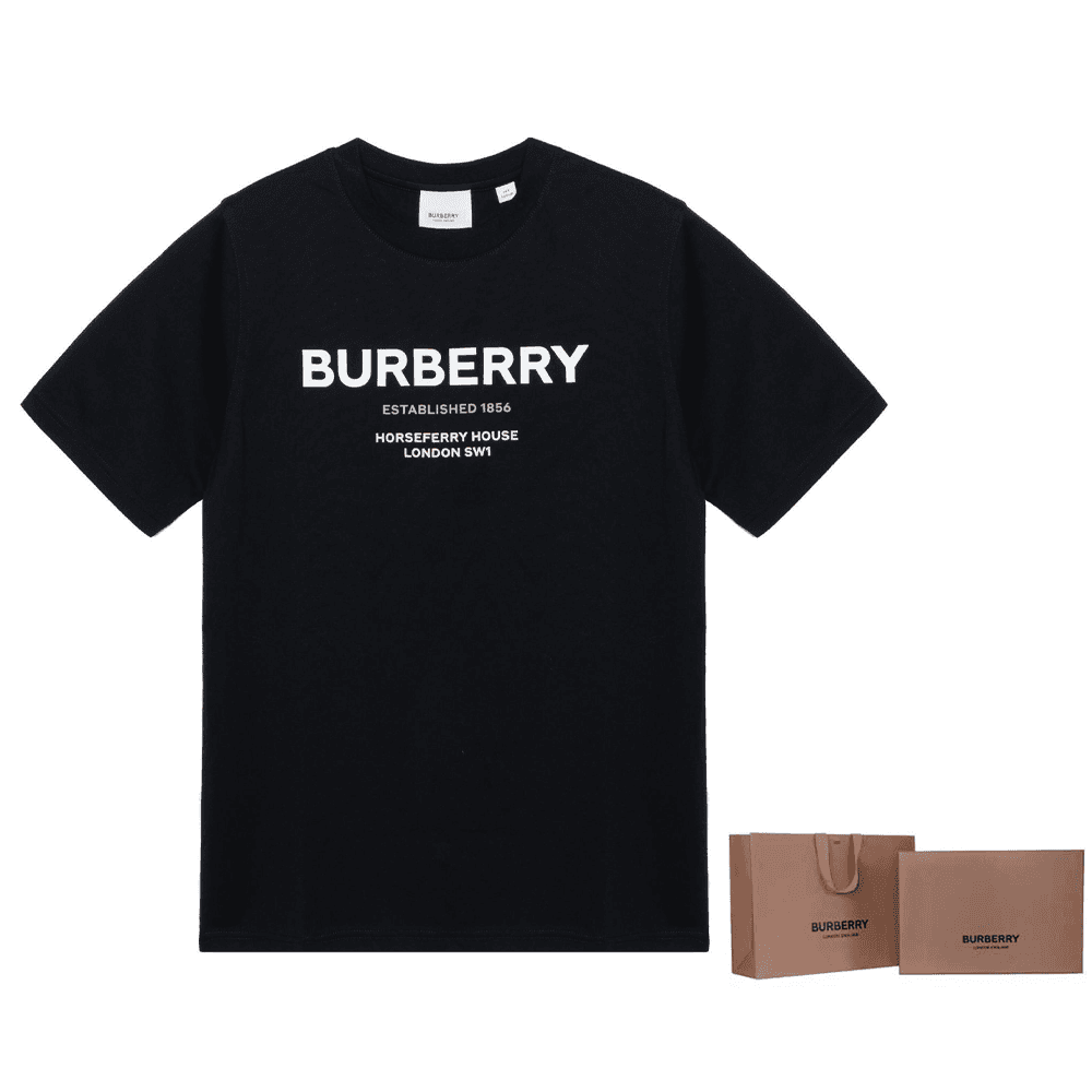 Футболка Burberry Logo T-Shirt Kids Black - изображение 8