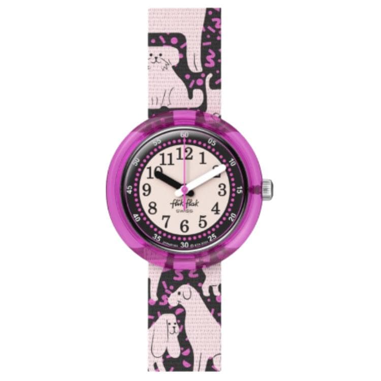 Часы SWATCH Flik Flak LAOYOUJI Мех Ever Кварцевый механизм 30 м Водонепроницаемые Женские Часы 31,85 мм Фиолетовый Циферблат - изображение 4