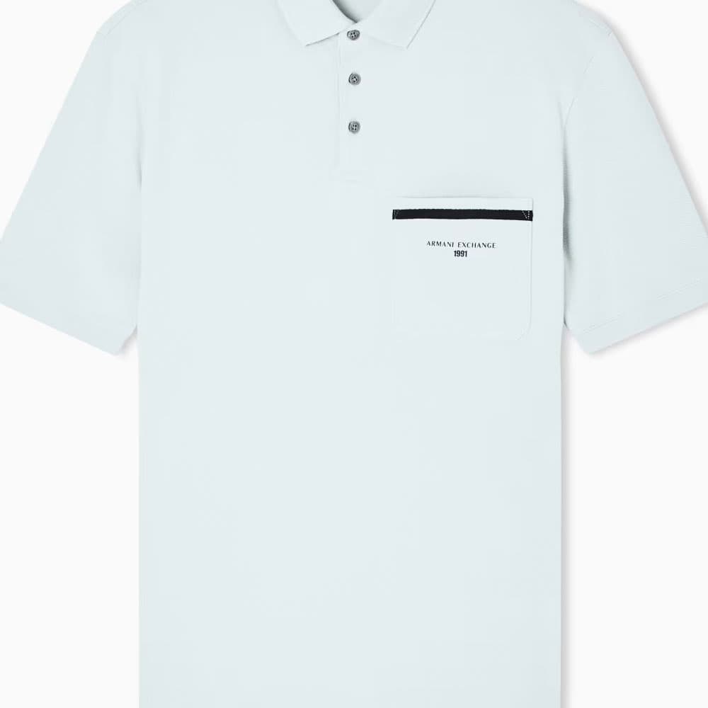 Поло ARMANI EXCHANGEAE Мужская рубашка с коротким рукавом - изображение 2