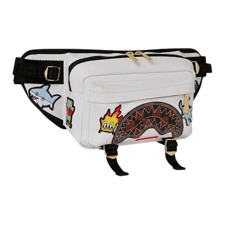 Поясная сумка SPRAYGROUND ПВХ (поливинилхлорид) Поясная сумка (бандана) Унисекс Белый - изображение 2