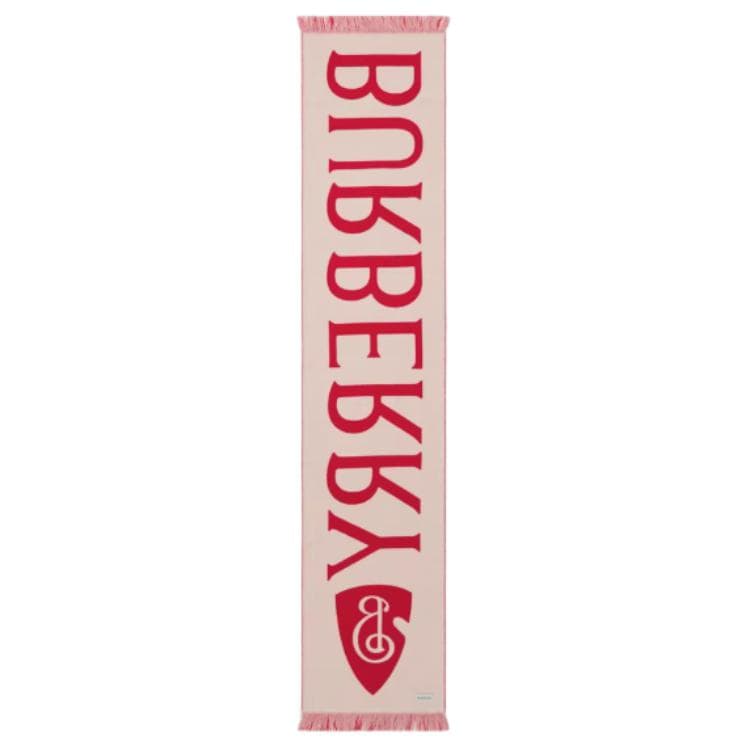 Шарф Burberry Шерстяной Шарф С Логотипом Burberry Прямоугольная Форма Бахрома - изображение 2