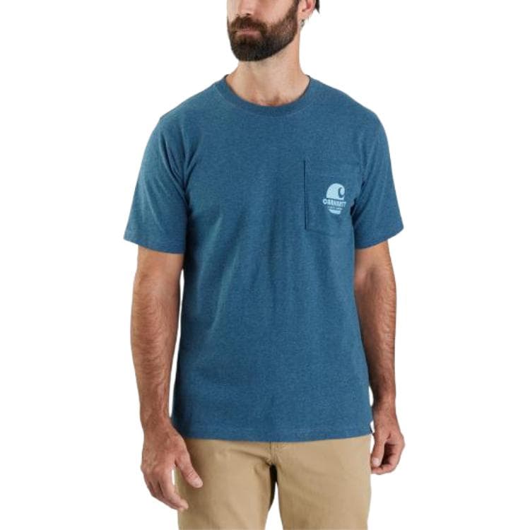 Футболка Carhartt 106147 Раскрепощенный крой Тяжелая короткая рукавная футболка унисекс - изображение 1