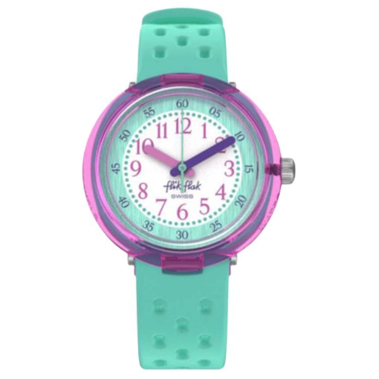 Часы SWATCH FLIK FLAK BUBBLY HOURS Кварцевый механизм 30 м Водонепроницаемые Женские Часы 31,85 мм Зеленый Циферблат - изображение 5