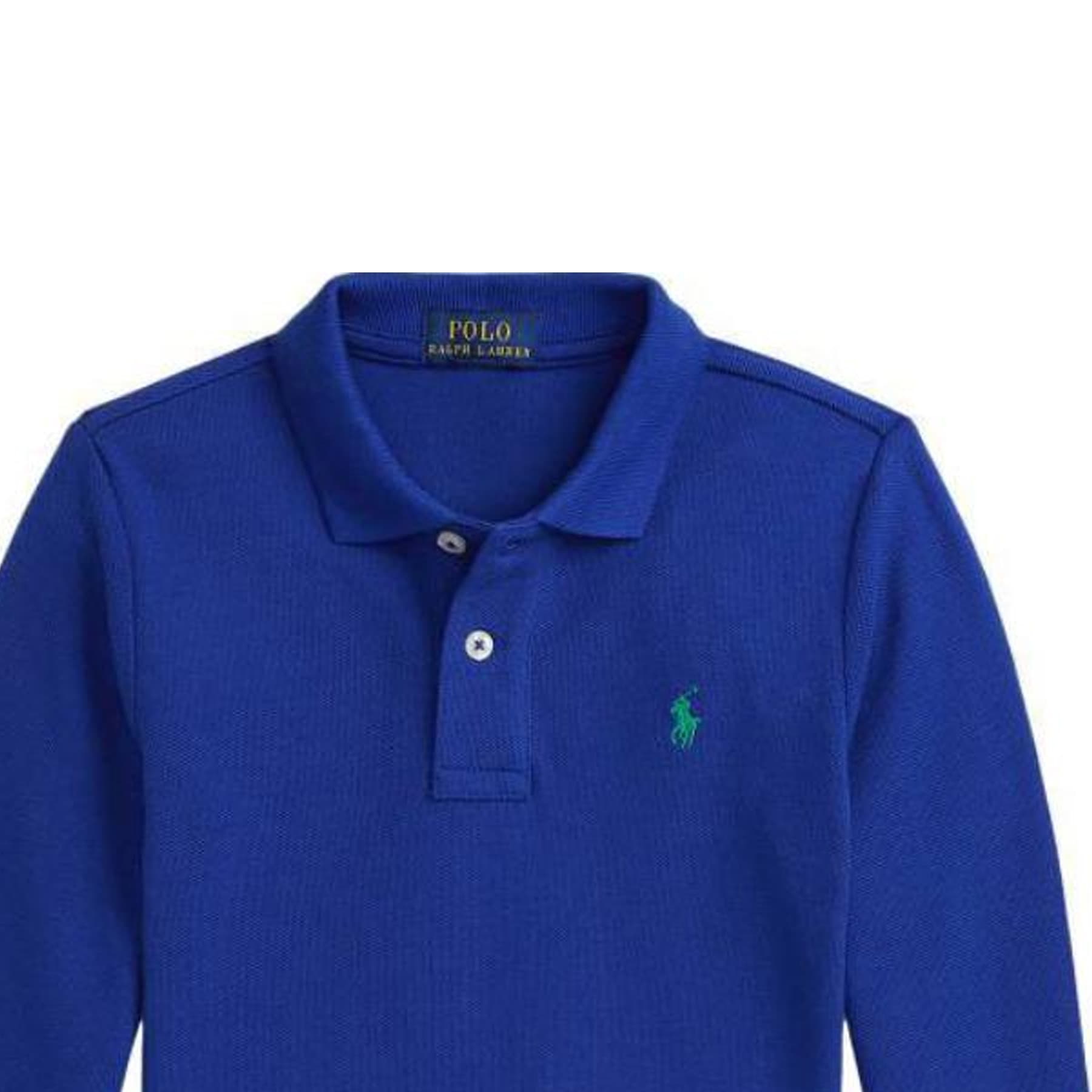 Футболка Polo Ralph Lauren T-рубашка синяя детская - изображение 3