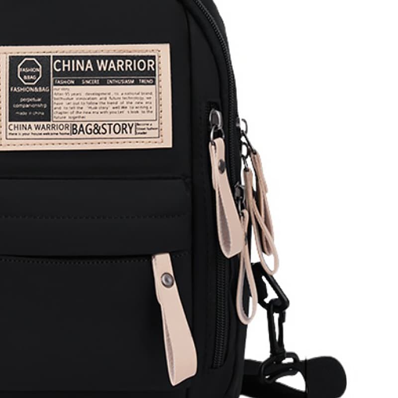 Нагрудная сумка Warrior Нейлоновая Сумка через плечо (слинг) Унисекс Черная - изображение 4
