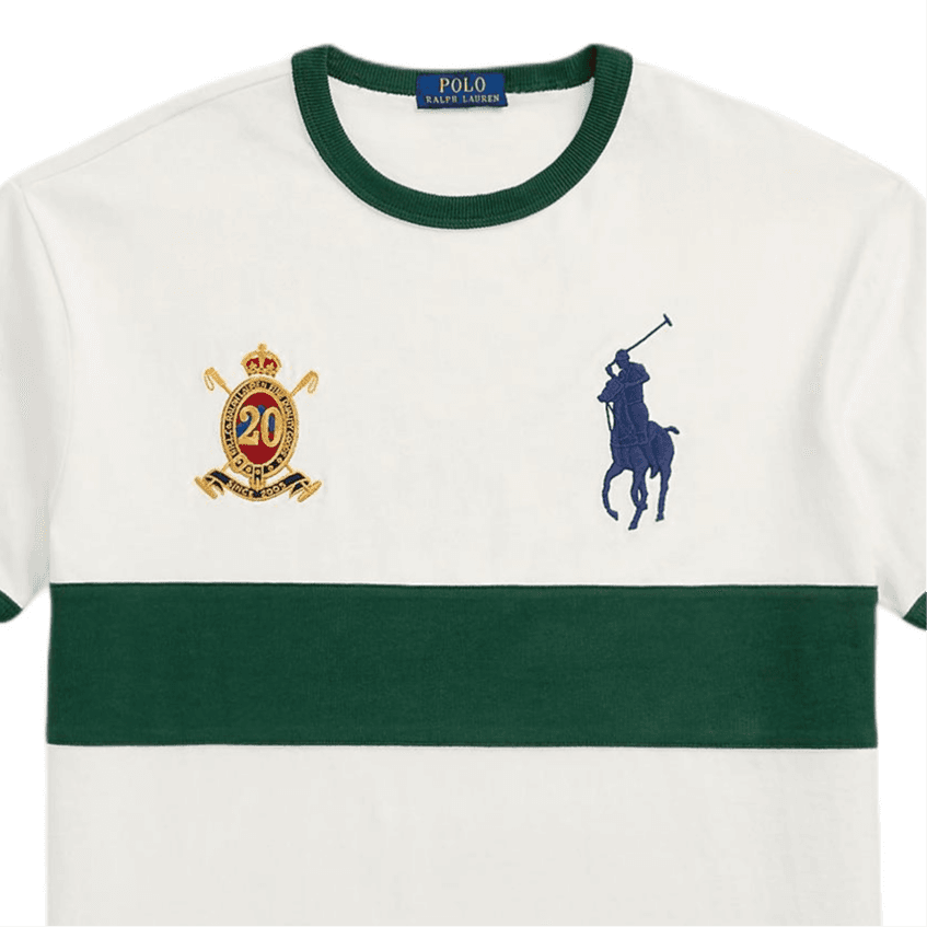 Футболка Polo Ralph Lauren Big Pony FW25 T Классическая версия Мужская Белая рубашка - изображение 6