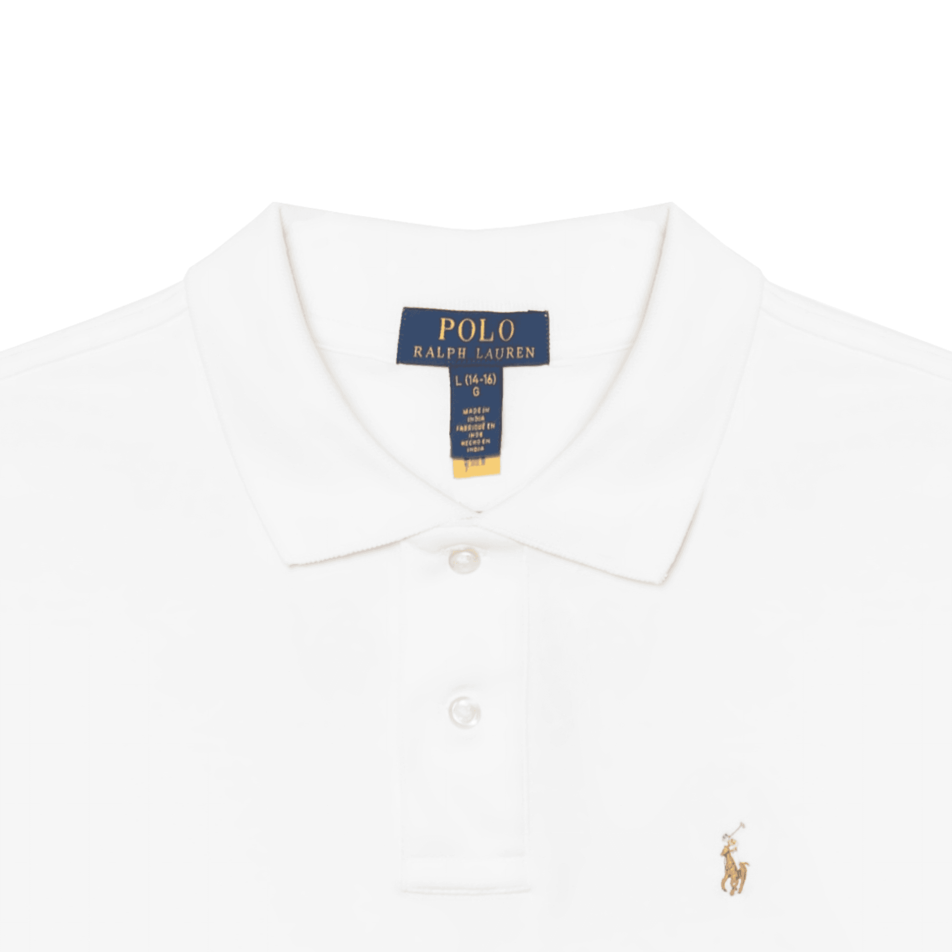 Polo Ralph Lauren Хлопок Волокно Короткий Рукав Однотонное Поло Стандартное Белое Детское - изображение 4