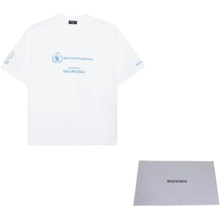 Футболка Balenciaga x WFP FW22 Logo T-Shirt White - изображение 8