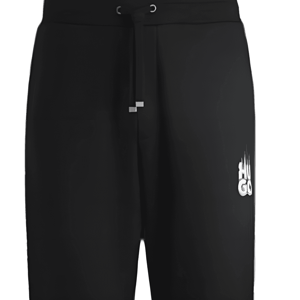 Штаны HUGO BOSS SS25 Вязаные тренировочные брюки мужские черные - изображение 5