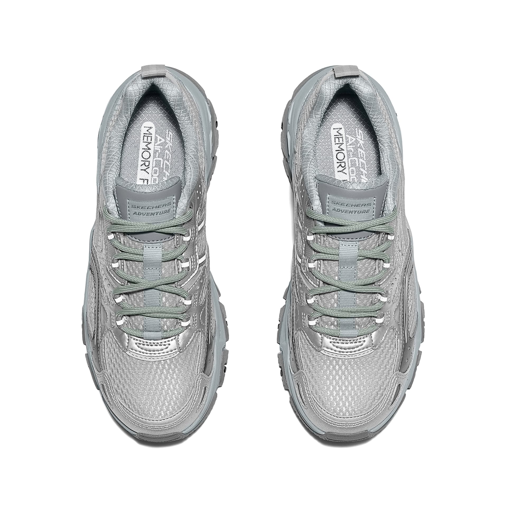 Кроссовки Skechers Амортизация устойчивость к истиранию дышащий низкий верх уличная обувь для женщин серебряный серый - изображение 4