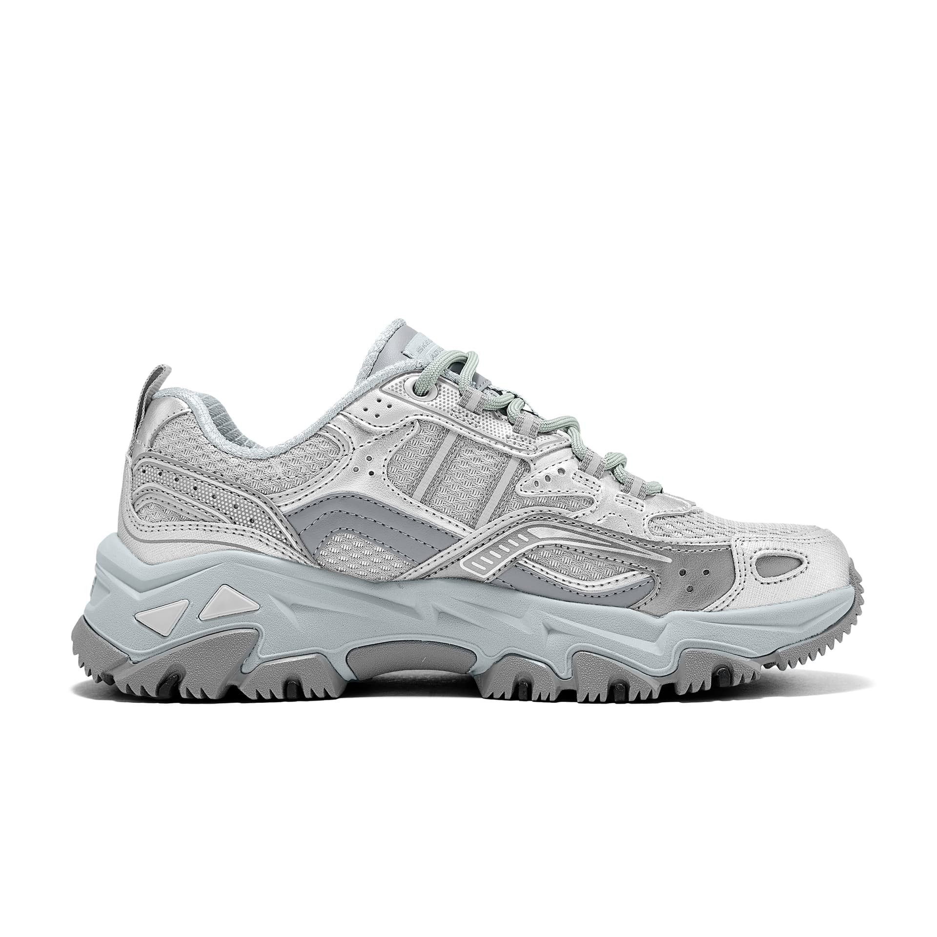 Кроссовки Skechers Амортизация устойчивость к истиранию дышащий низкий верх уличная обувь для женщин серебряный серый - изображение 2