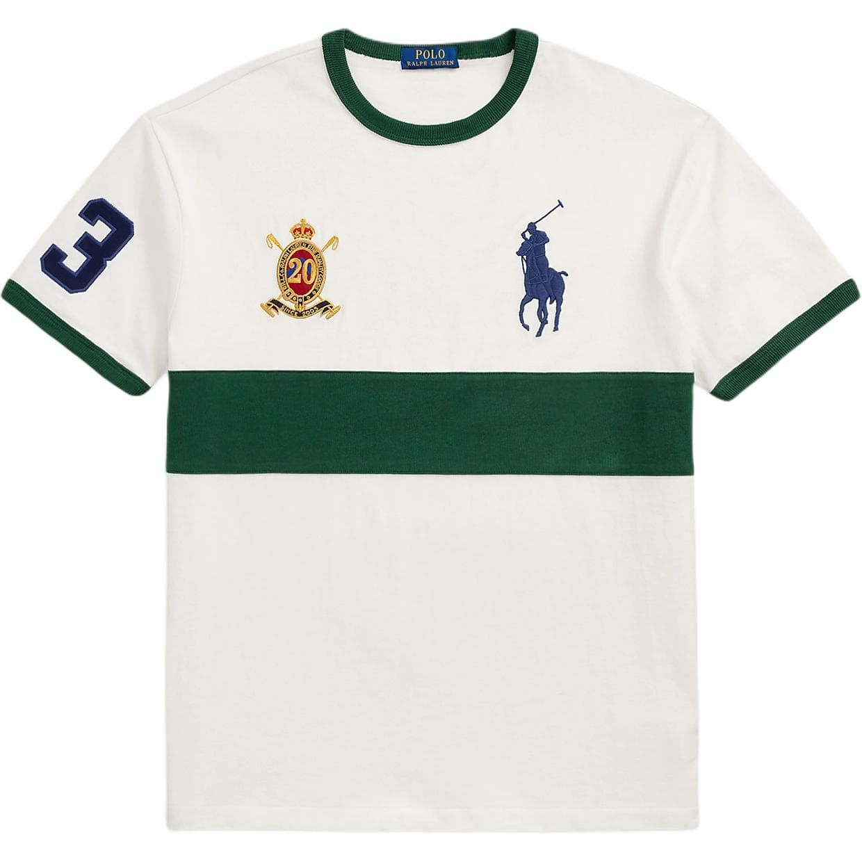 Футболка Polo Ralph Lauren Big Pony FW25 T Классическая версия Мужская Белая рубашка - изображение 1