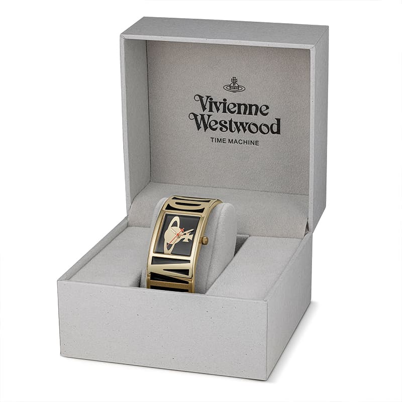 Механические часы Vivienne Westwood Часы с ремешком на запястье кварцевый механизм нержавеющая сталь 37 мм черный циферблат женские часы - изображение 5