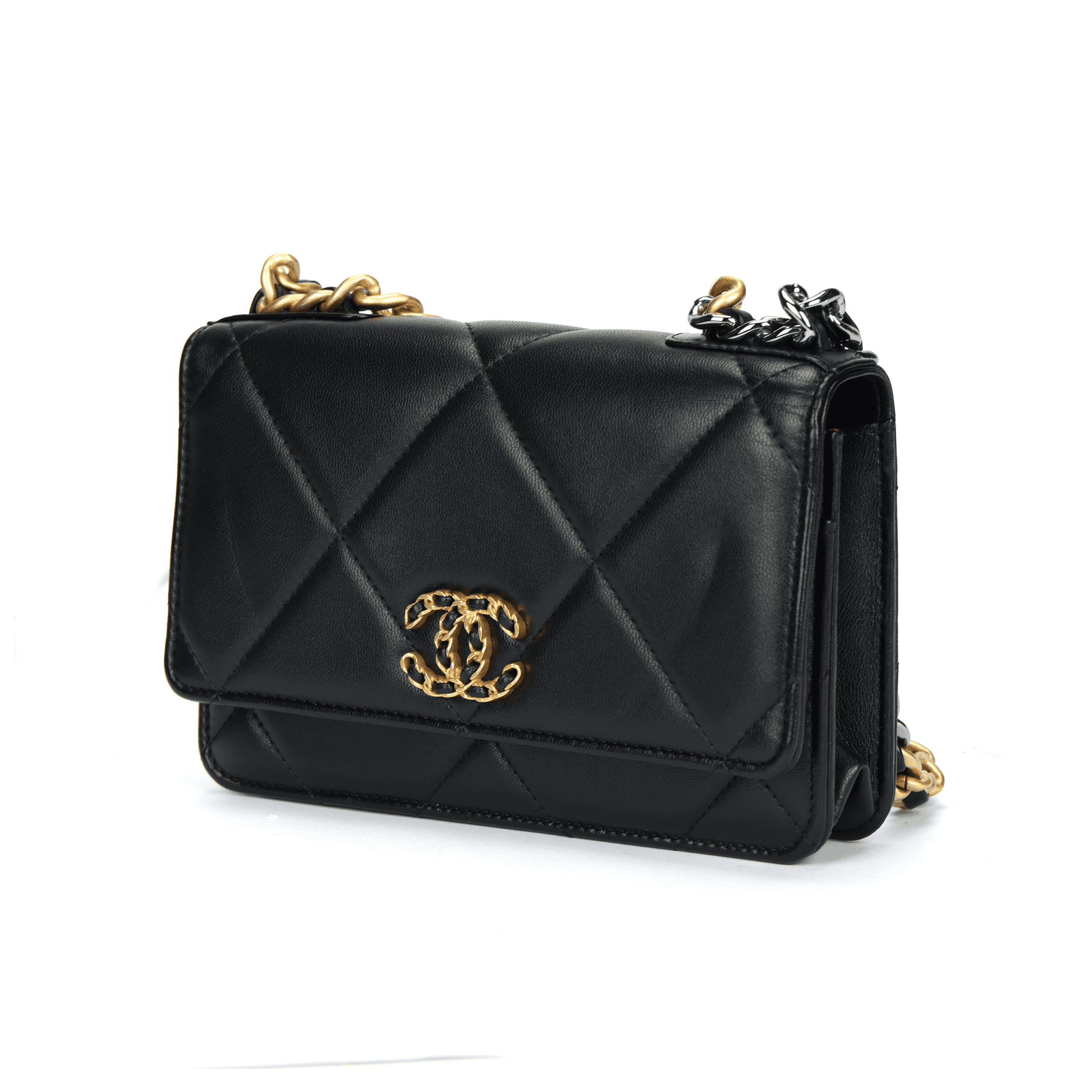 Сумка через плечо CHANEL WOC19 Bag Quilted Lambskin Chain Shoulder Bag Black - изображение 2