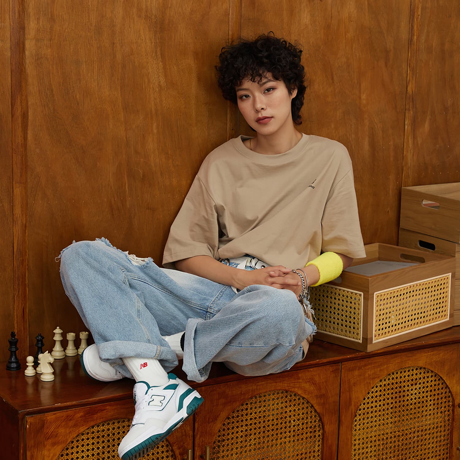Ретро баскетбольные кроссовки New Balance 550 White Green - изображение 6