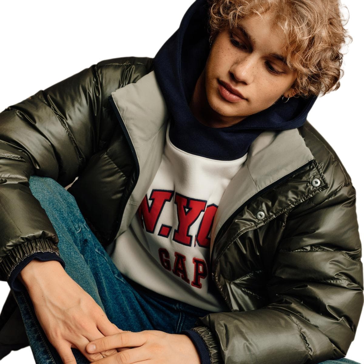 Зимняя куртка GAP Осенний Зимний Пуховик Мужской - изображение 4