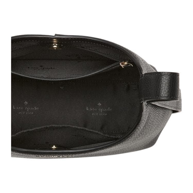Мини-сумка Kate Spade Сумка-хобо из коровьей кожи сумка через плечо маленькая женская черная - изображение 6