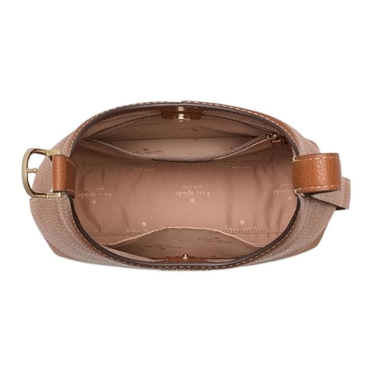Мини-сумка Kate Spade Сумка-хобо из коровьей кожи маленькая женская теплая имбирного цвета - изображение 4