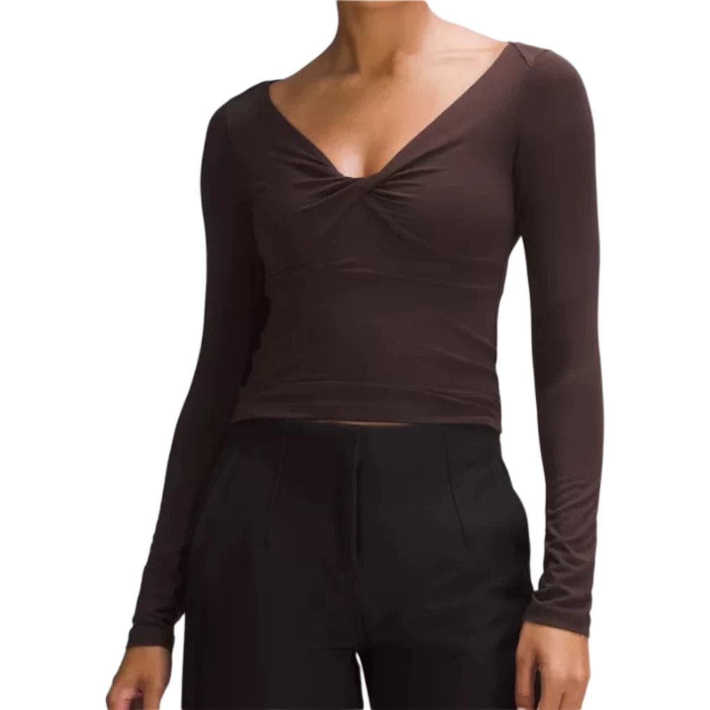Кофта lululemon Team Canada Modal-Silk Blend V-Neck Long-Sleeve Shirt V T - изображение 4